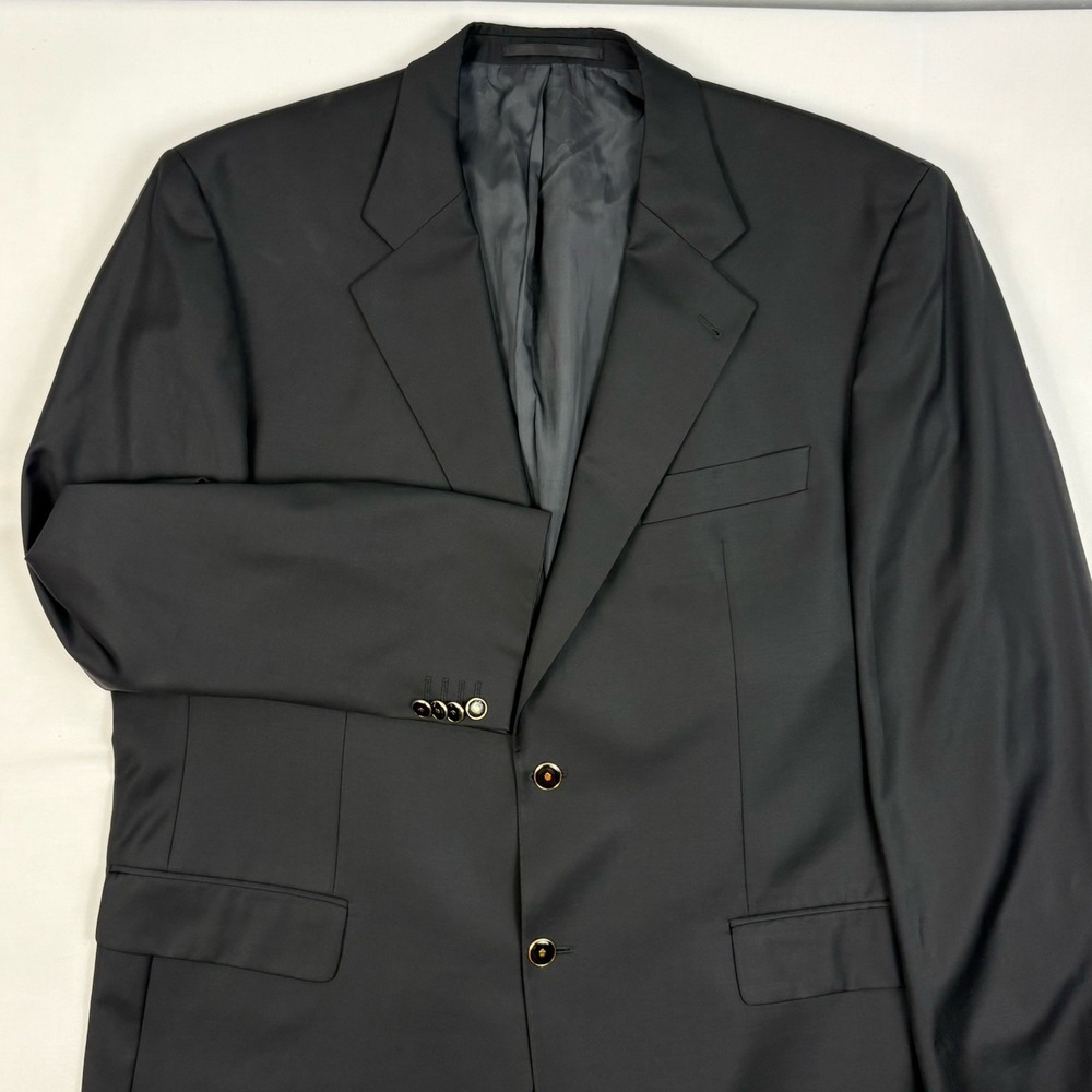 Baumler Vitale Barberis Canonico Twill Wool Ticket Pocket Sport Coat 118 Black